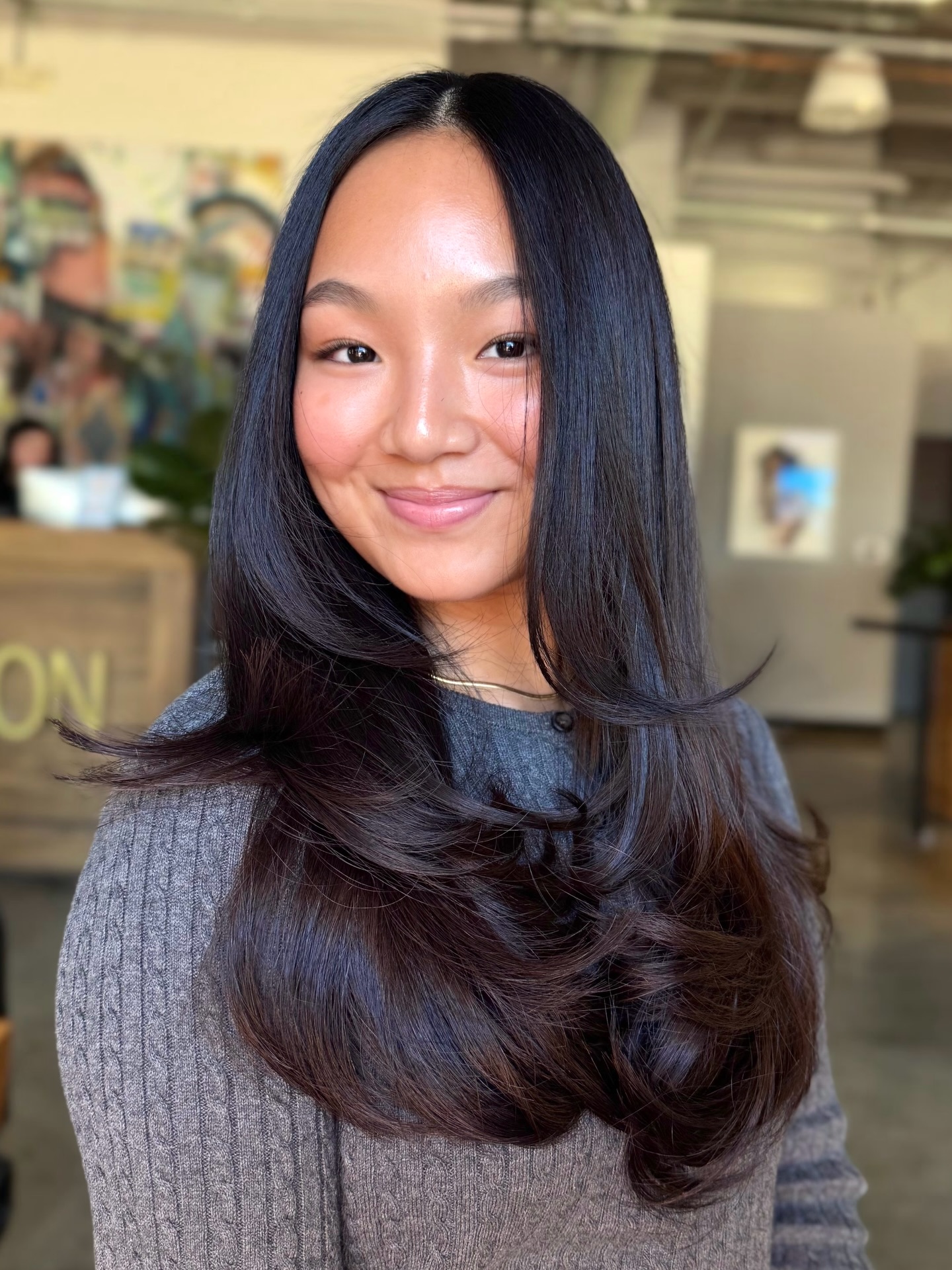 Sleek Long Cut with Soft Layered Ends