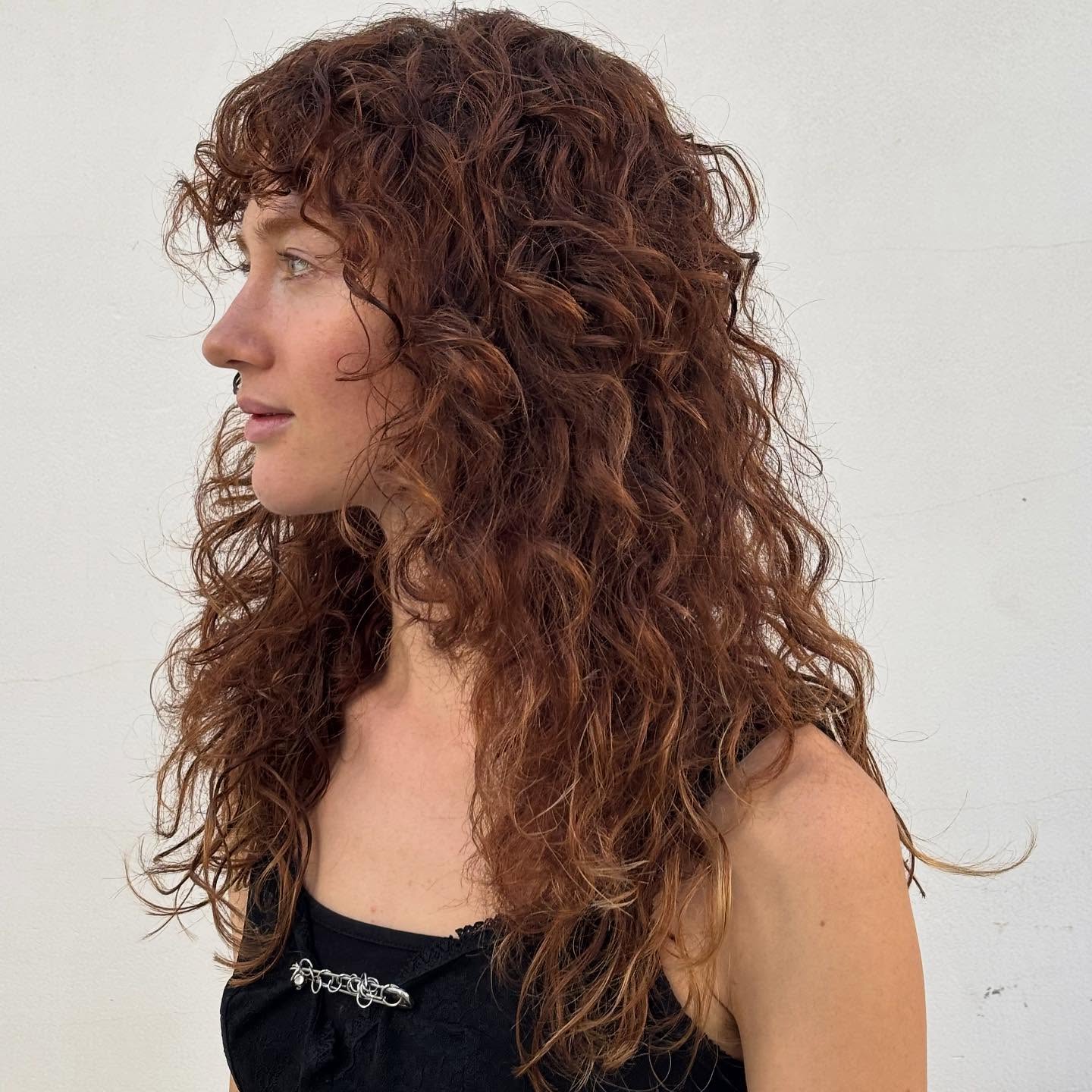 Soft Curly Shag with Feathered Layers