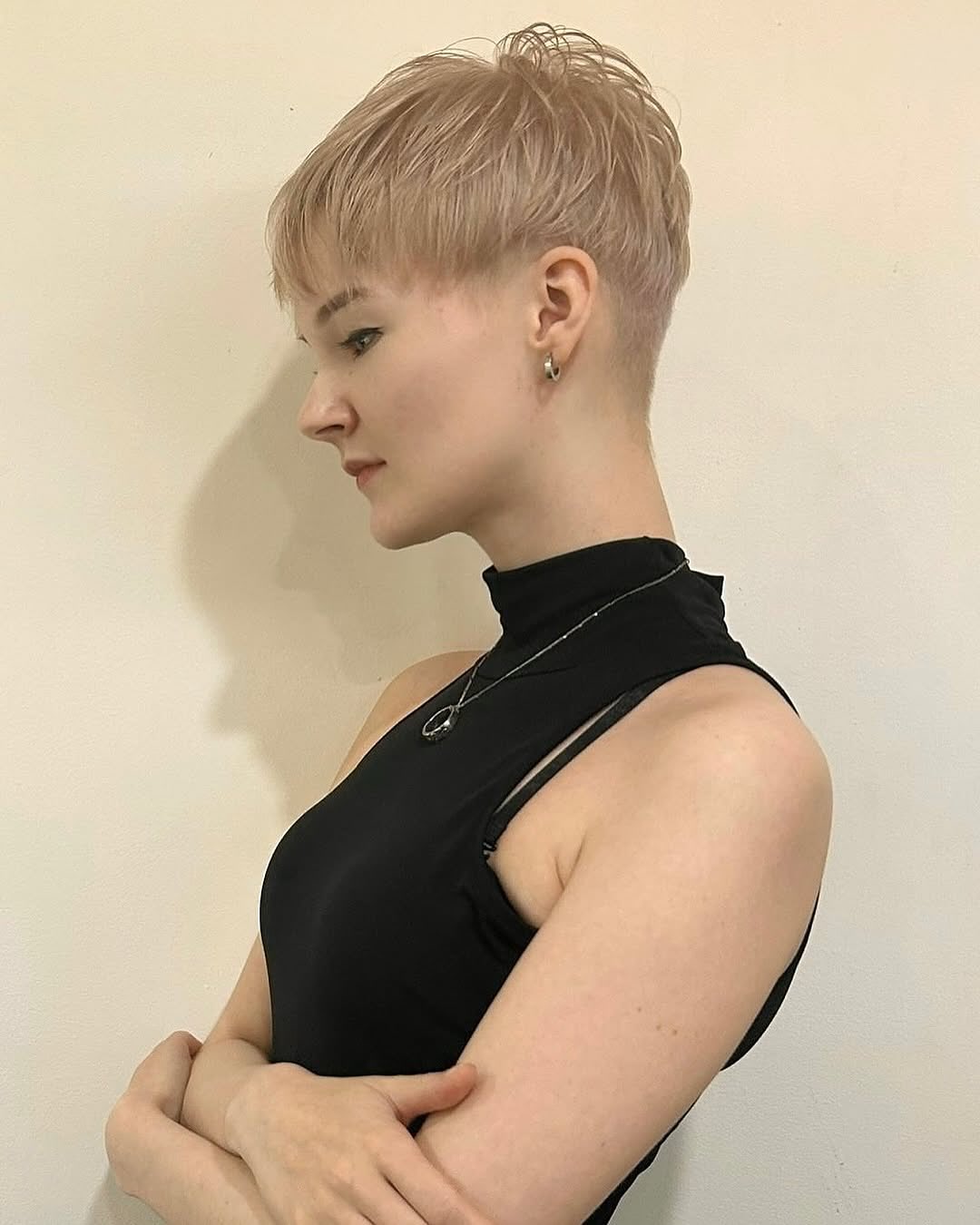 Softly Textured Pixie Cut with Tapered Back