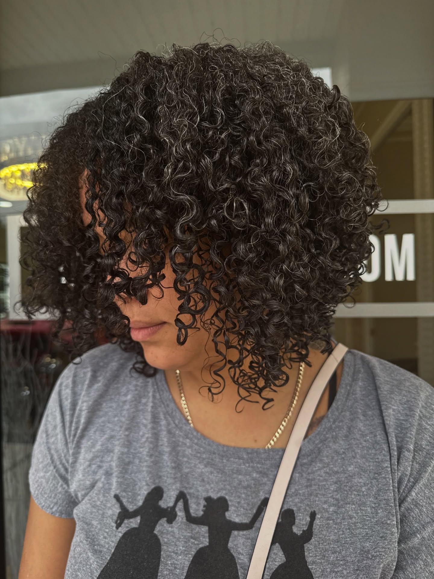 Textured Curly Bob with Defined Curls