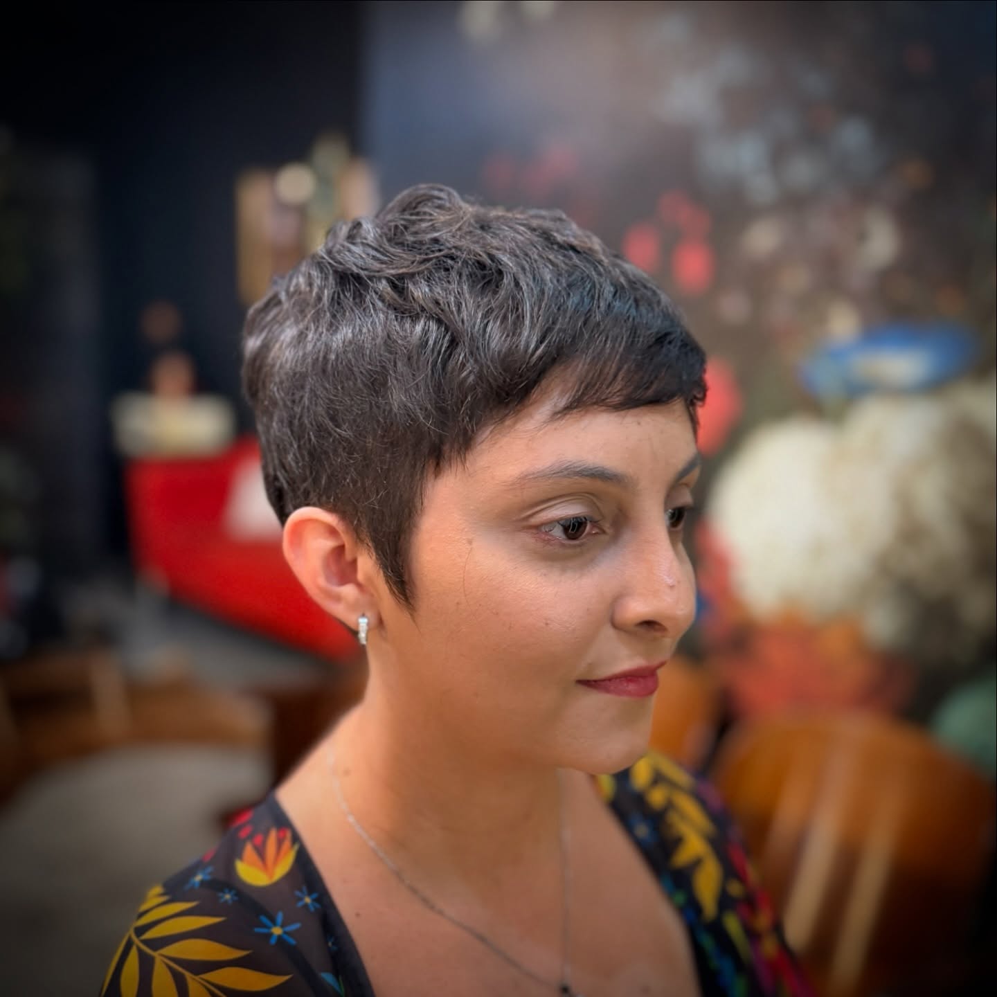 Textured Short Pixie with Soft Volume