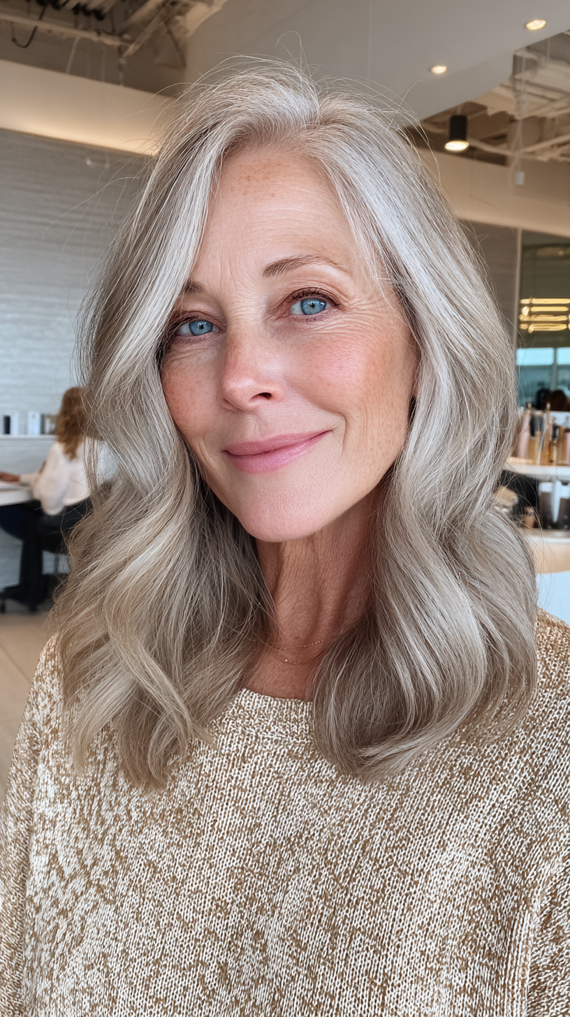 Beautiful Soft Wavy Mid-Length Cut with Subtle Layers