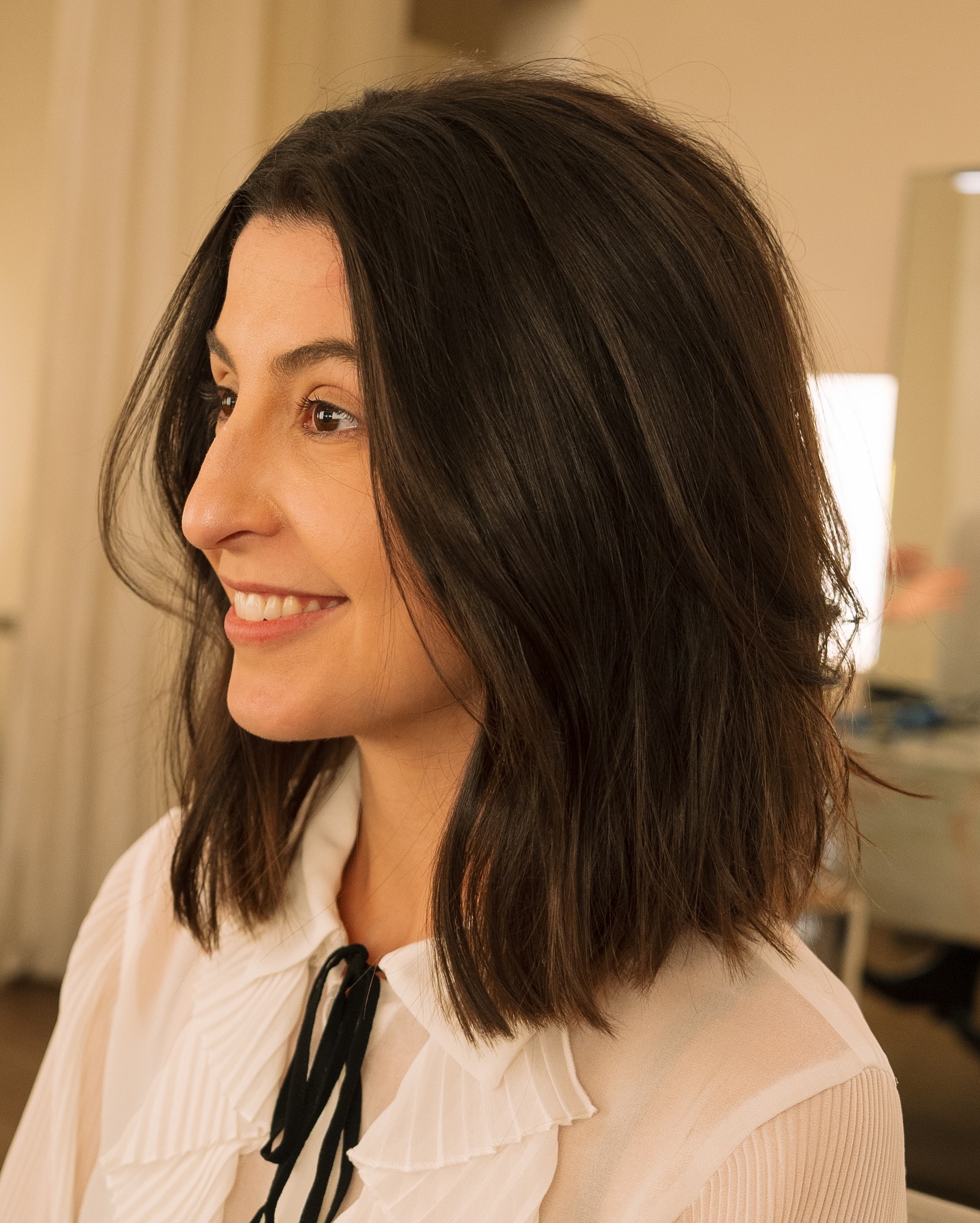 Chic Textured Lob with Soft Waves
