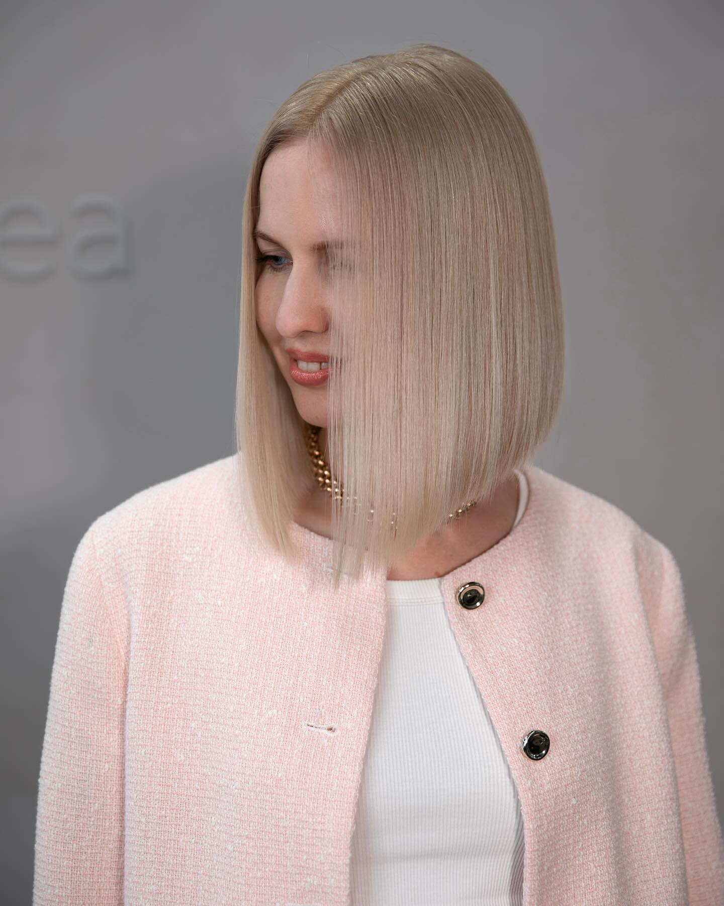 Sleek Blunt Bob with Subtle Shine