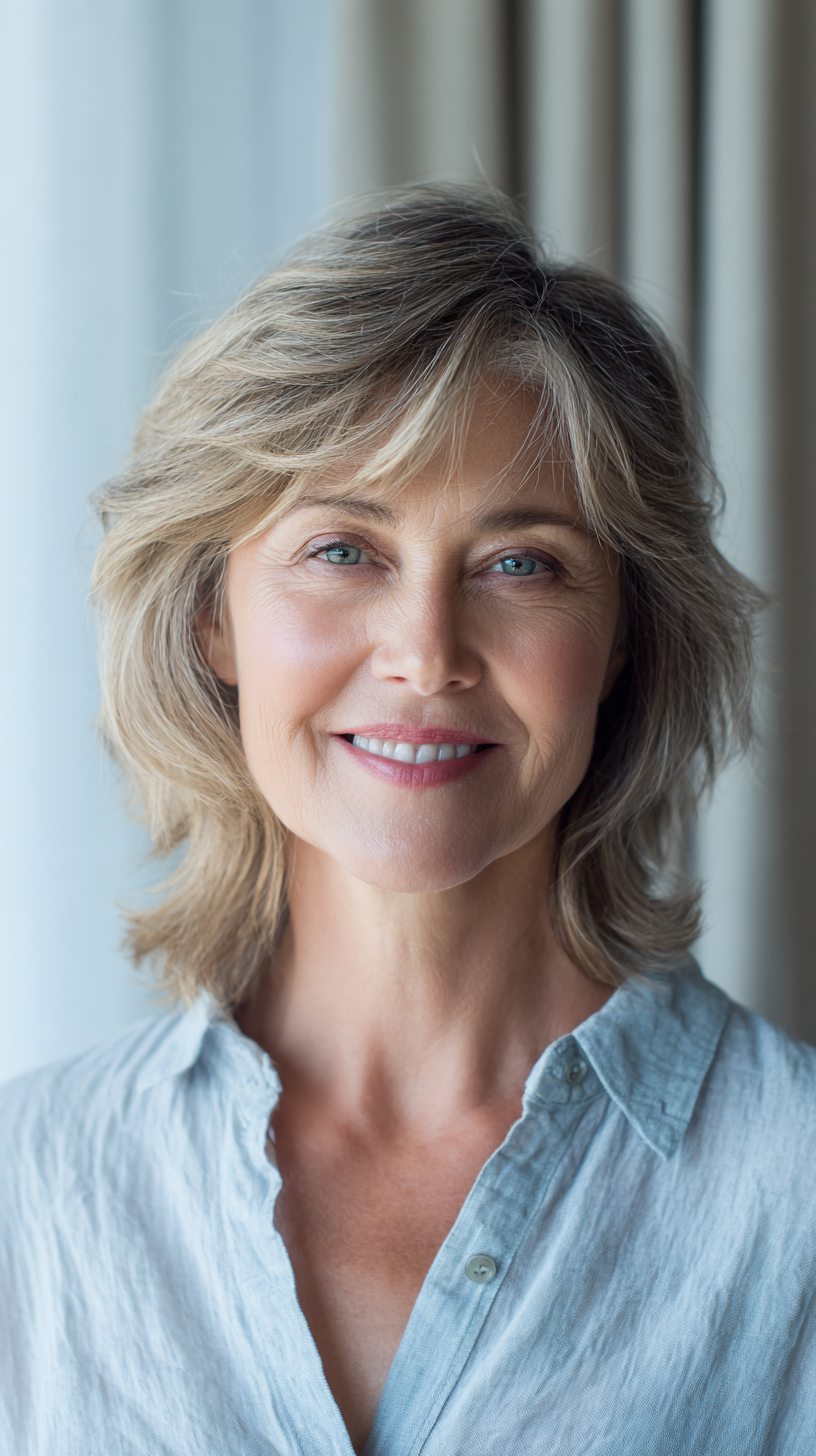 Soft Textured Shoulder-Length Cut with Subtle Layers