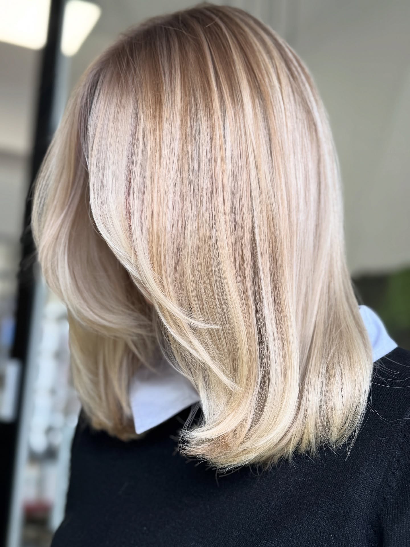 Softly Layered Multi-Dimensional Blonde with Subtle Movement