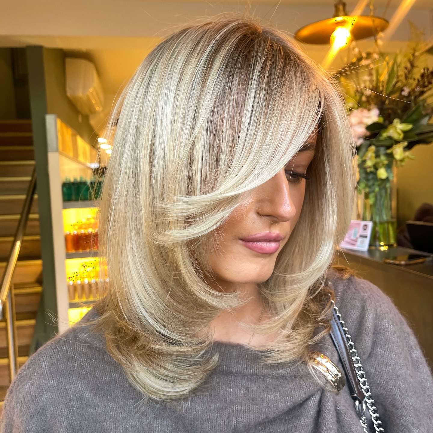 Stylish Multi-Dimensional Blonde with Soft Volume