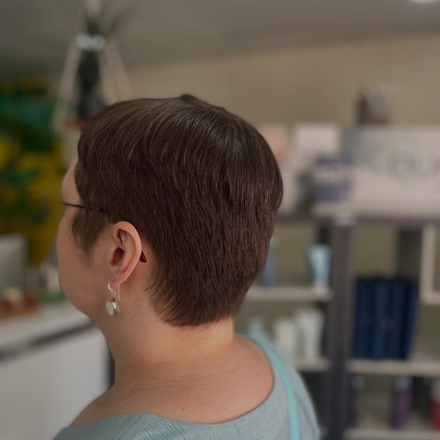 Textured Short Pixie with Tapered Nape