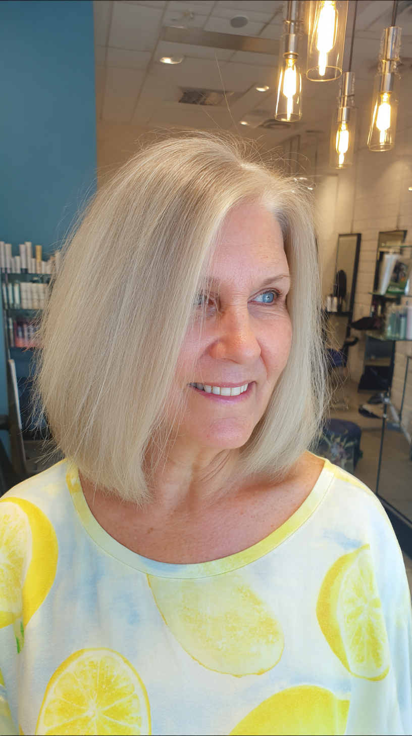 Chic Blonde Bob for Mature Women