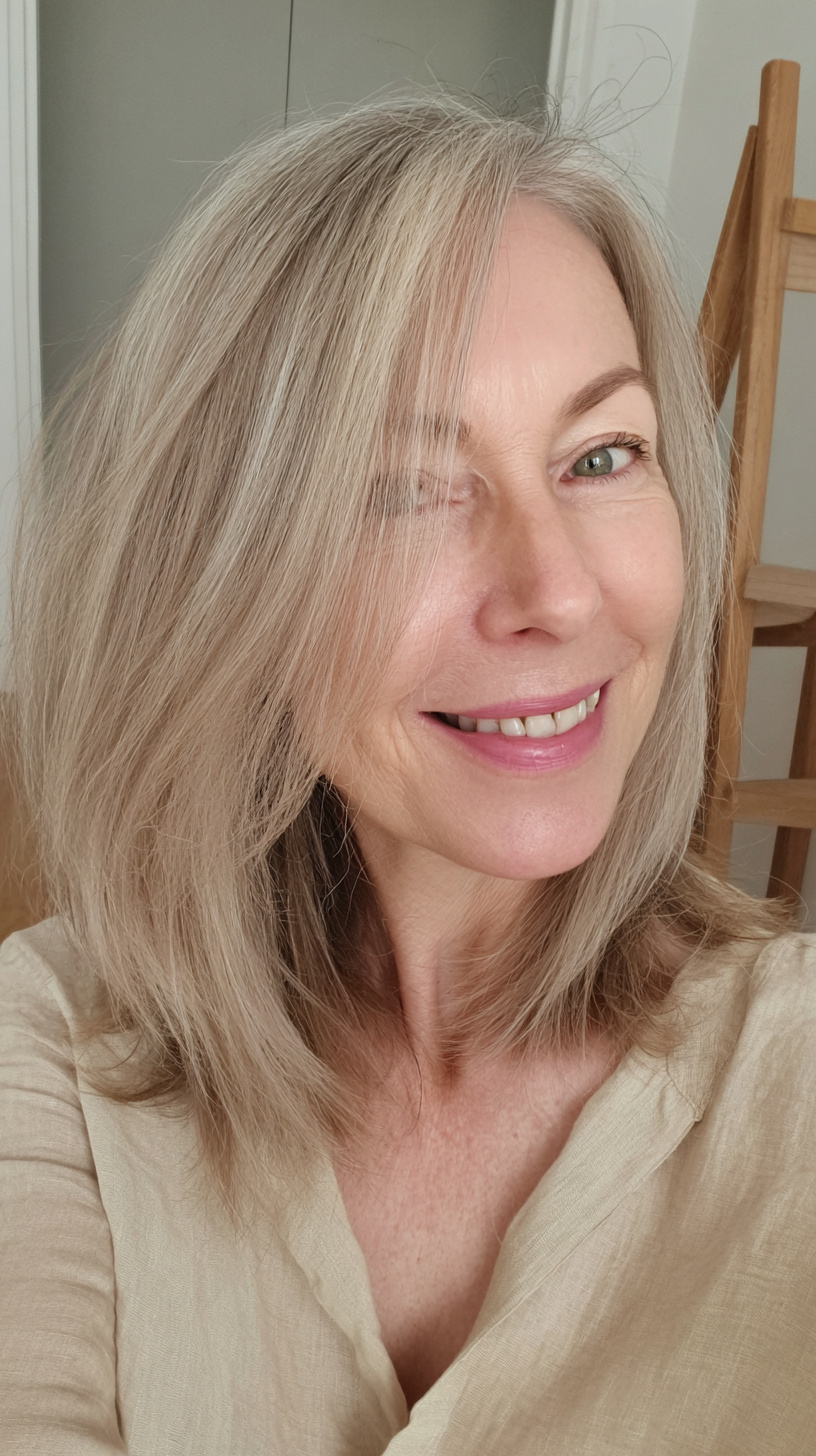 Modern Layered Blonde Bob with Subtle Volume