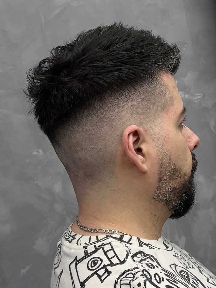 Stylish Textured Crop with High Fade