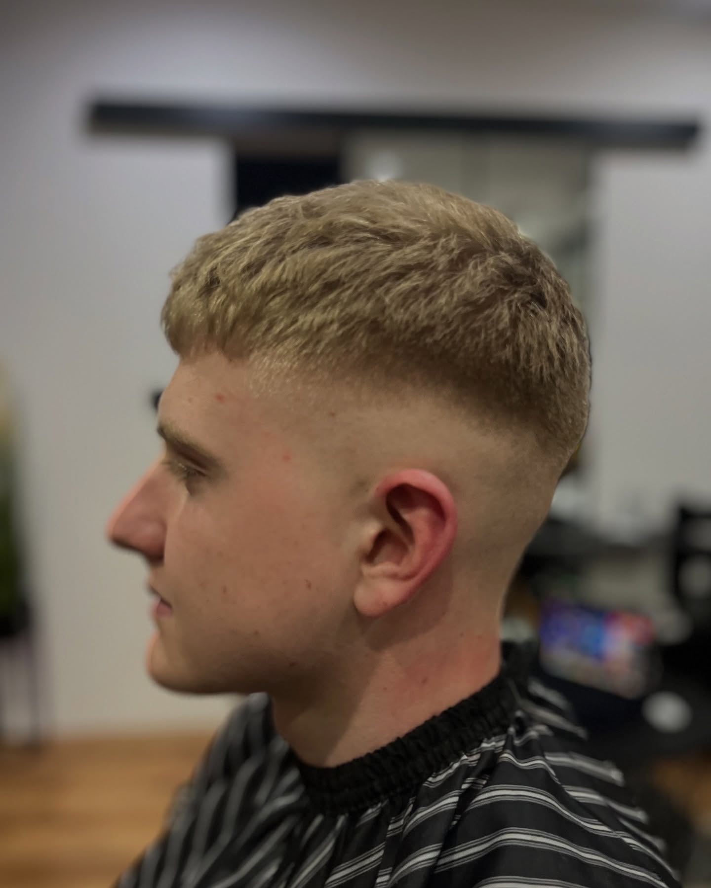 Textured Crop Fade with Short Sides