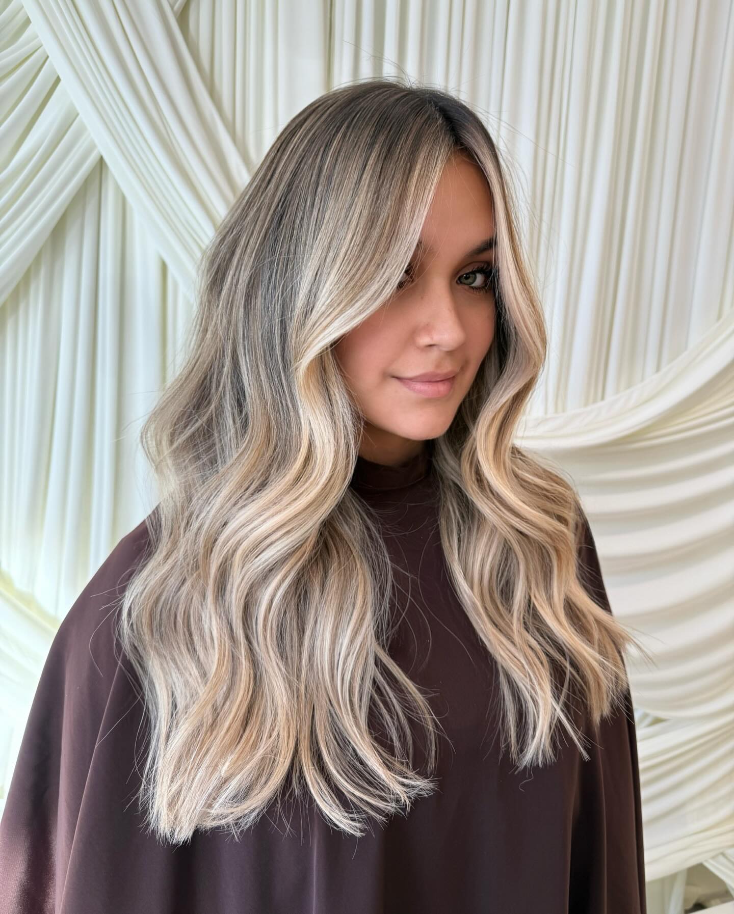 Beautiful Long Layered Vanilla Blonde Waves
