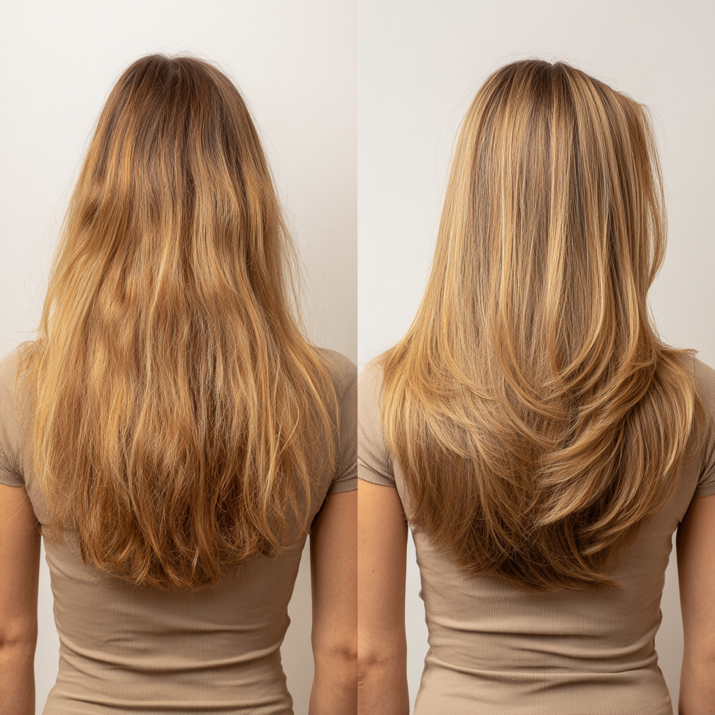 Chic Layered Vanilla Blonde with Soft Movement