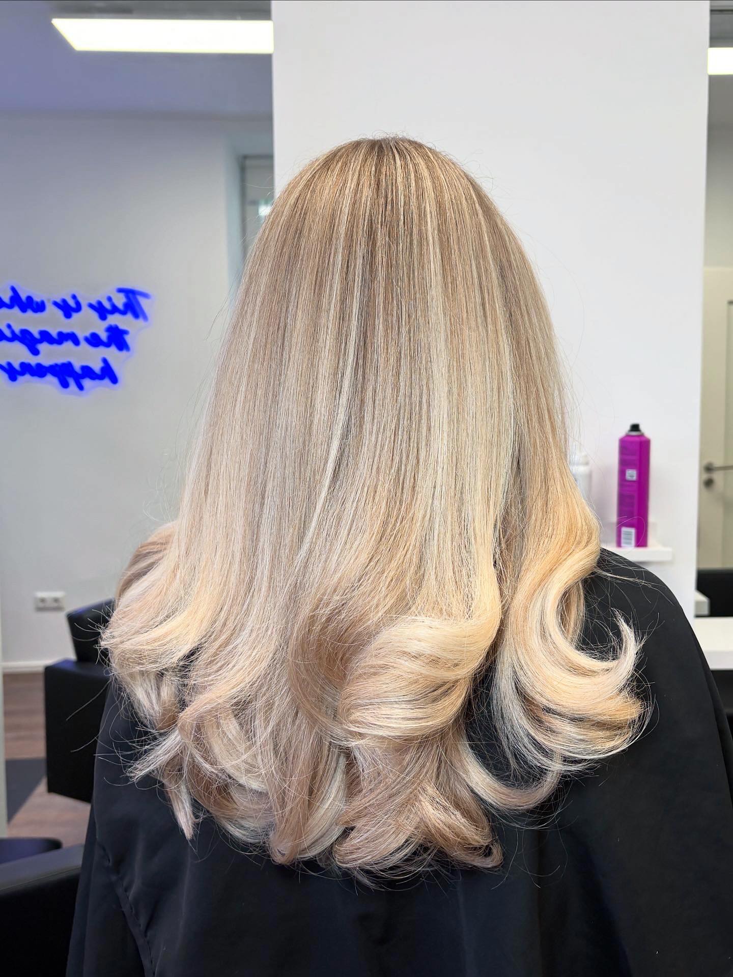 Soft Layered Vanilla Blonde with Flirty Ends