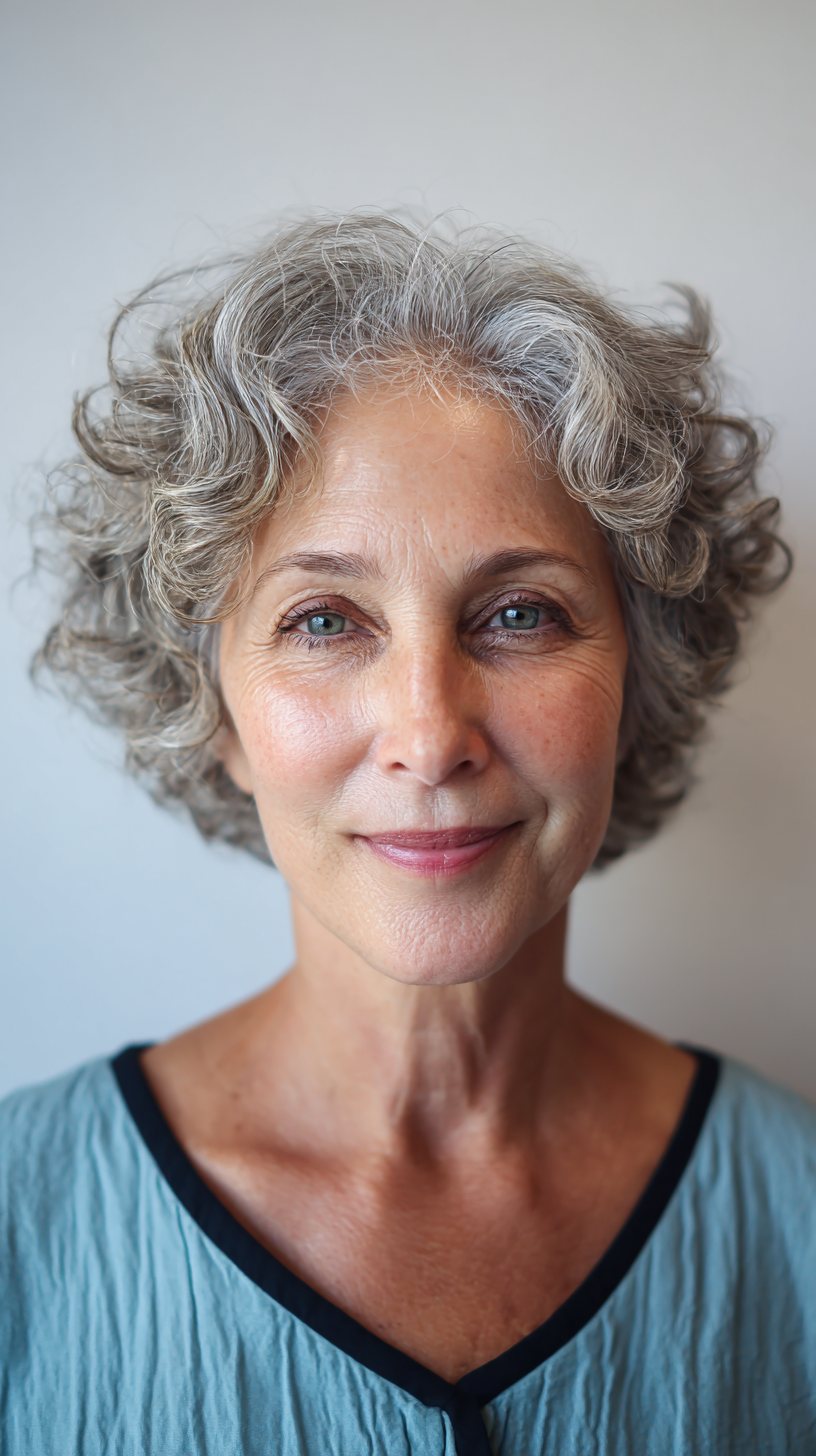 Chic Curly Bob with Soft Layers