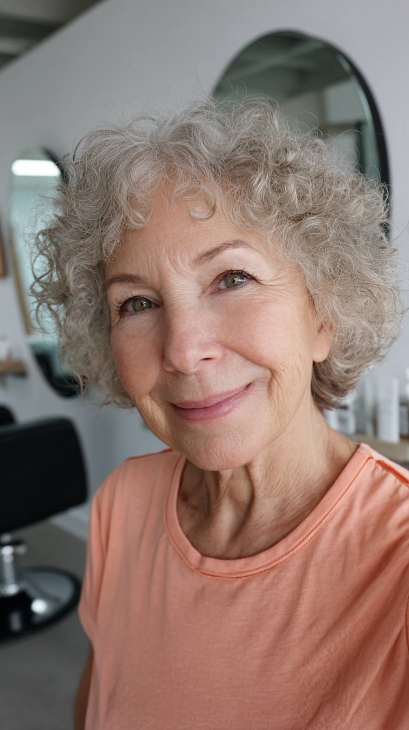 Chic Curly Shoulder-Length Cut with Soft Volume