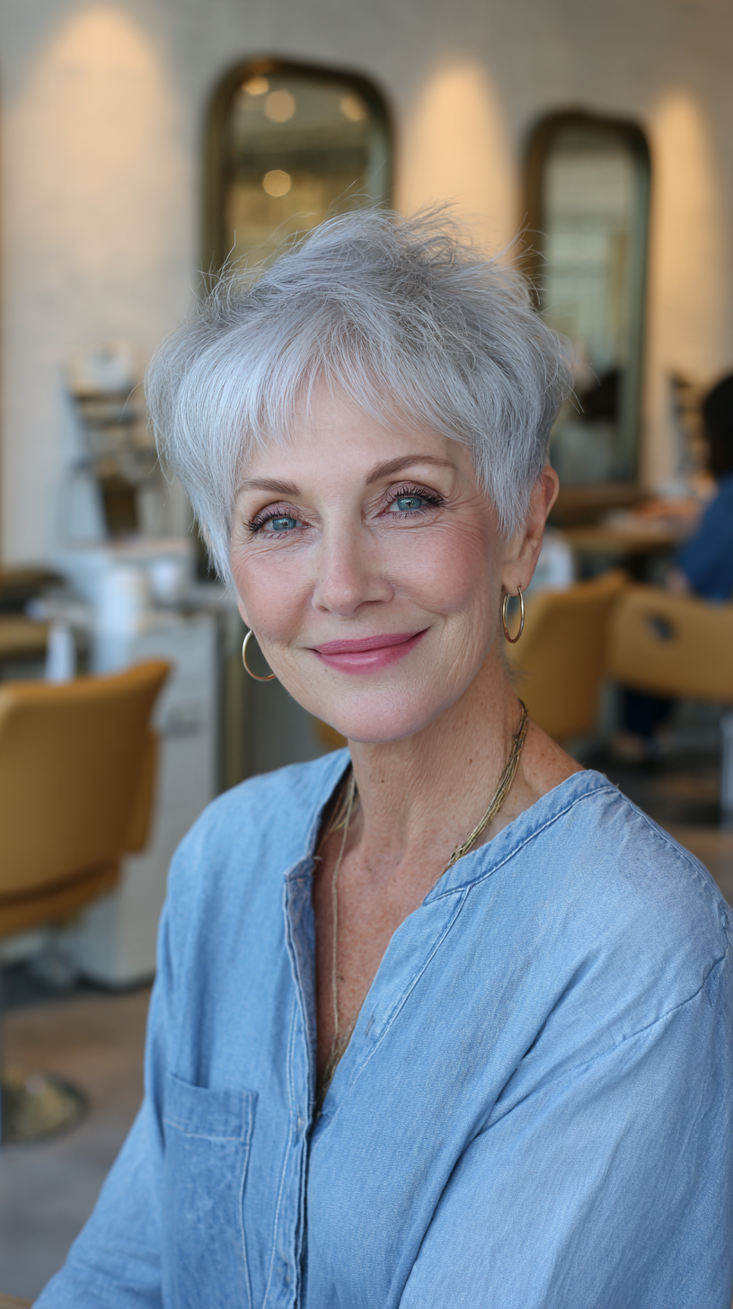 Chic Softly Textured Pixie Cut with Feathered Layers