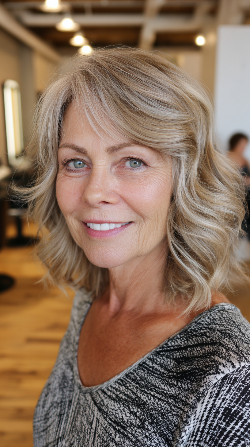 Soft Textured Waves with Face-Framing Layers