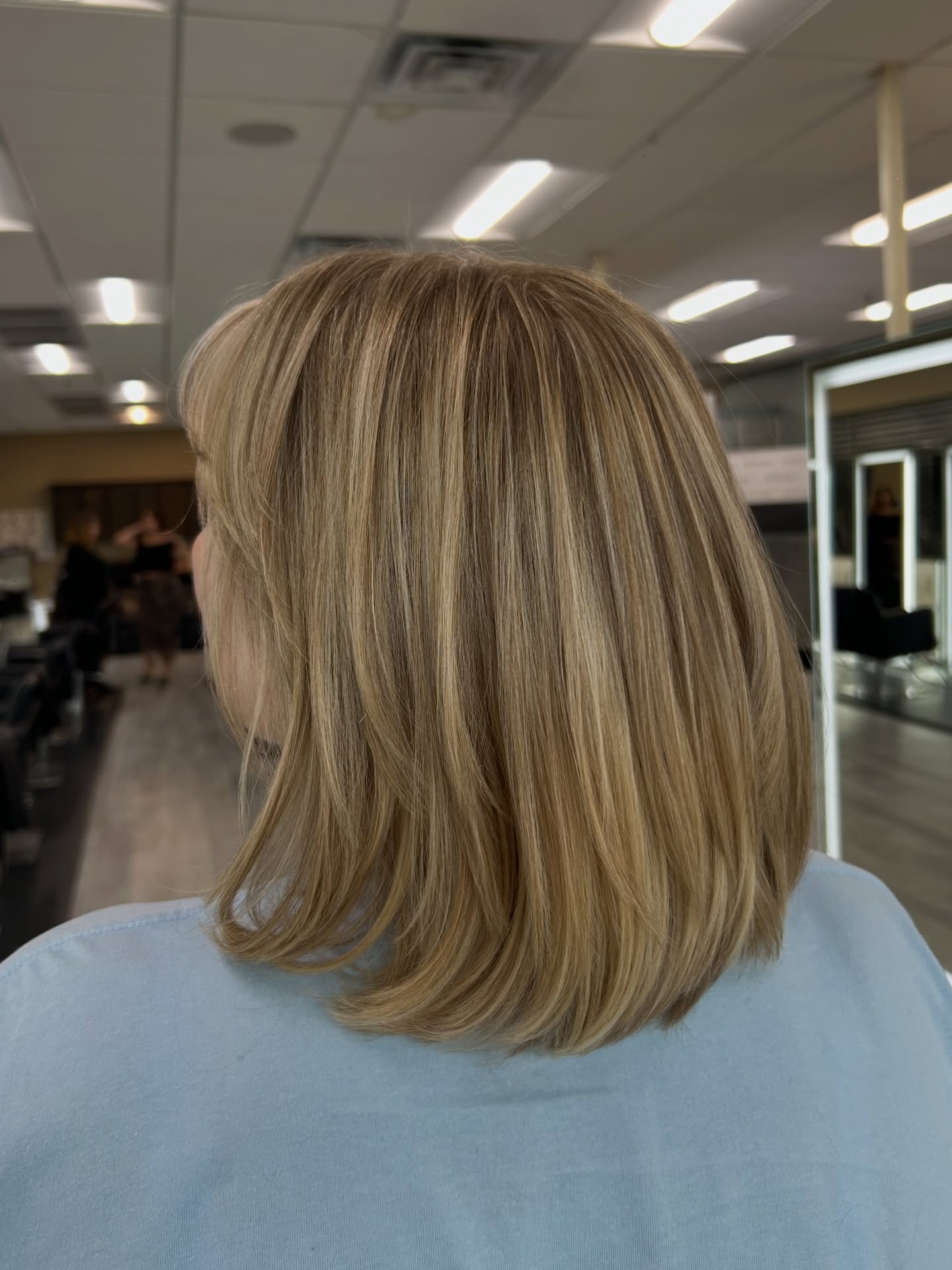 Softly Layered Lived-In Blonde Bob with Subtle Movement