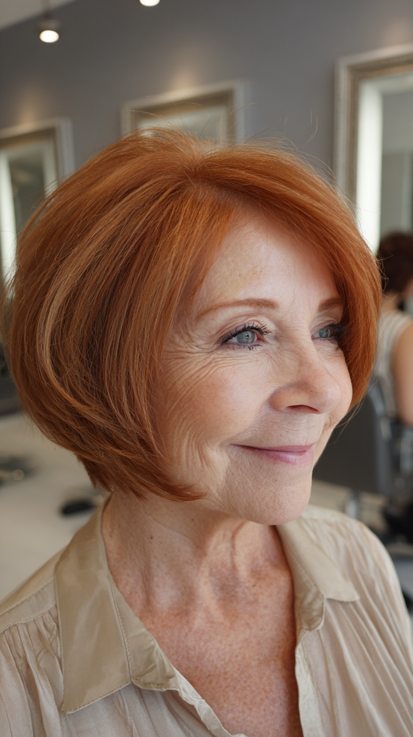 Textured Copper Bob with Subtle Layers