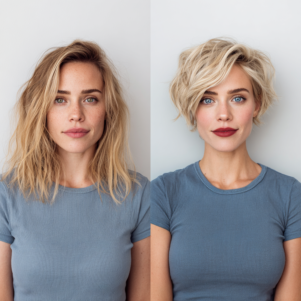 Textured Lived-In Blonde Bob with Soft Layers