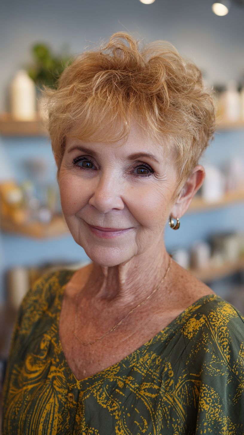 Charming Curly Pixie Cut with Soft Volume