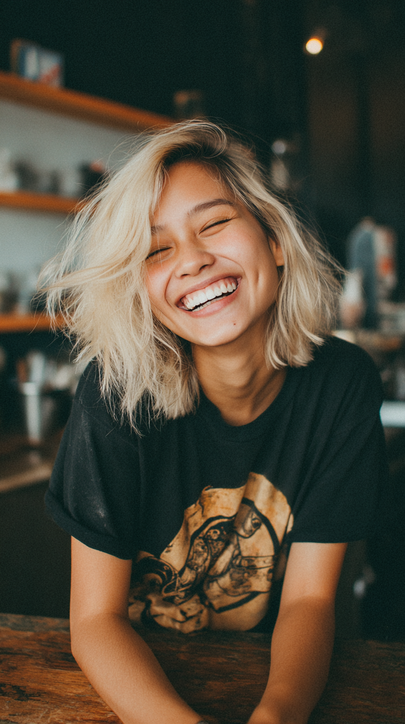 Chic Beachy Blonde Bob with Textured Layers
