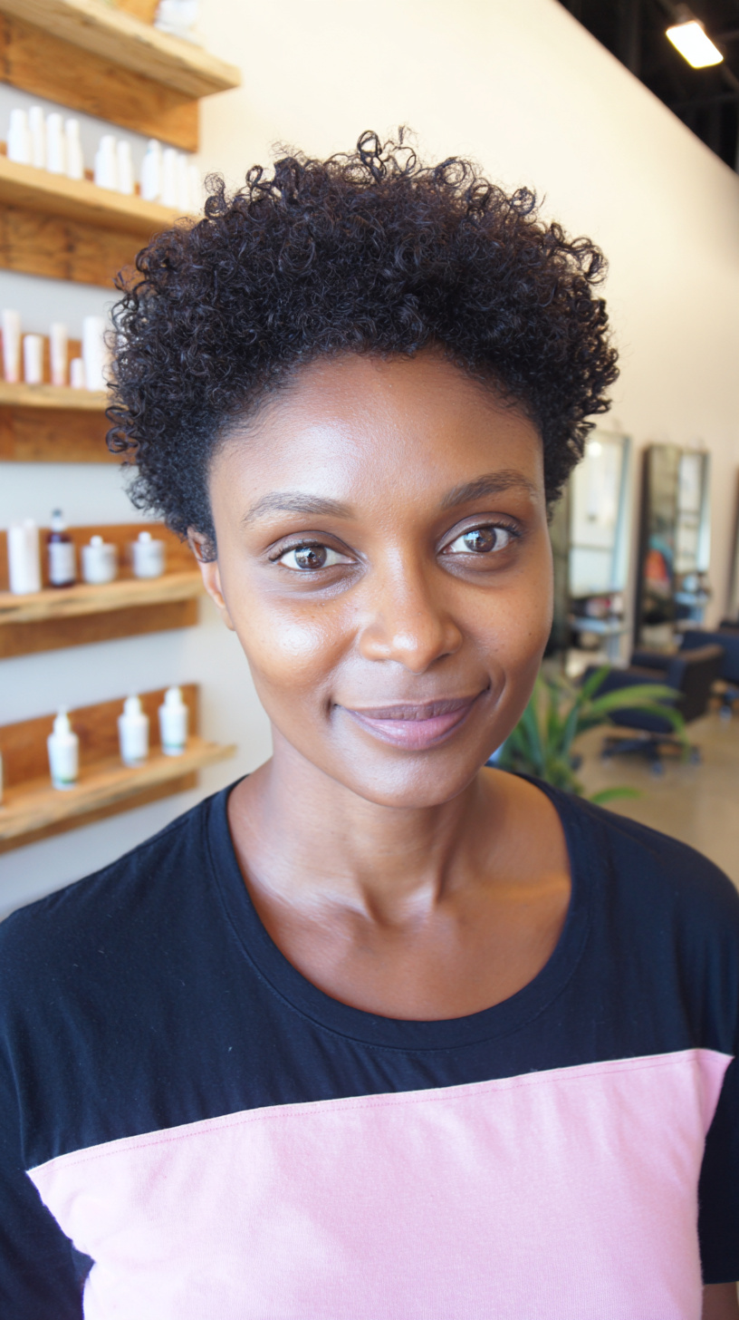 Chic Curly Pixie Cut for Natural Hair