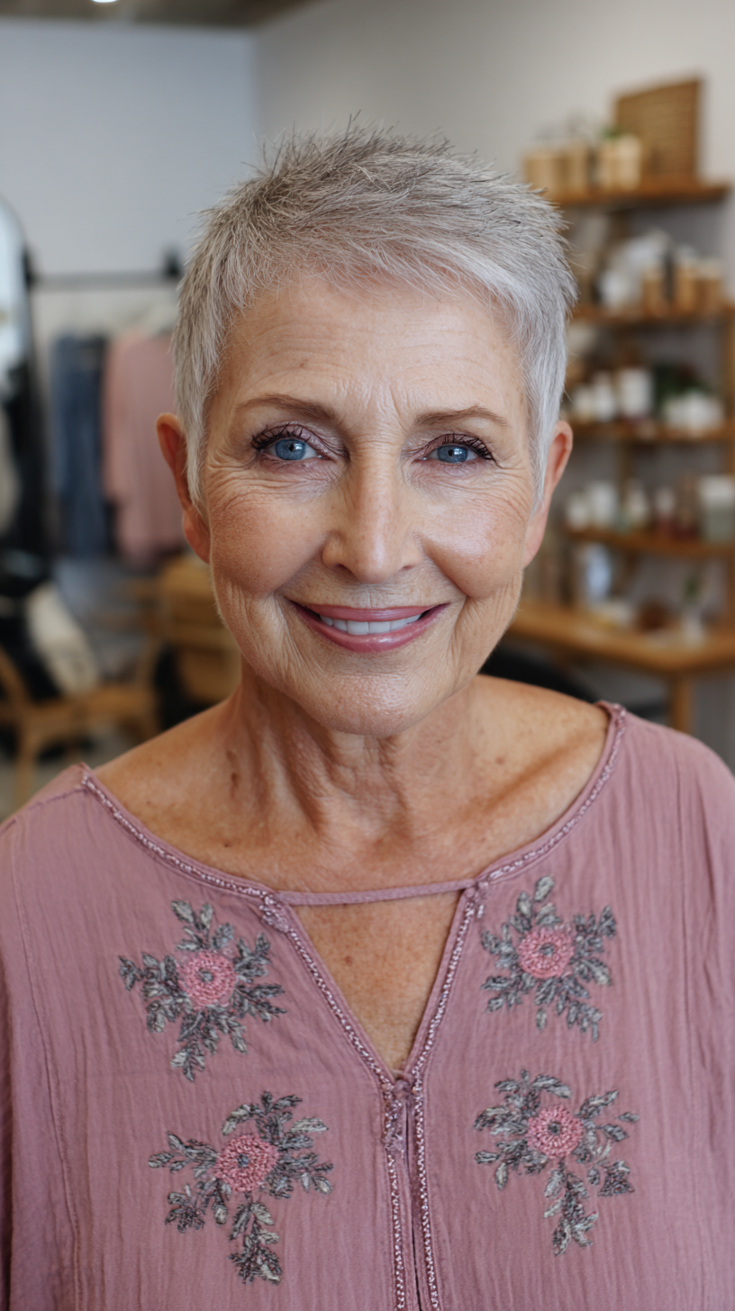 Chic Textured Pixie with Subtle Layers