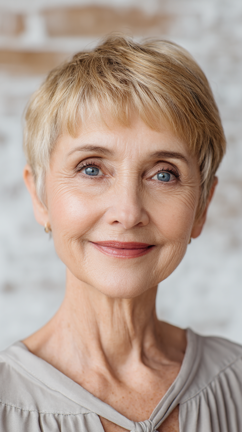 Effortlessly Chic Short Pixie with Textured Layers