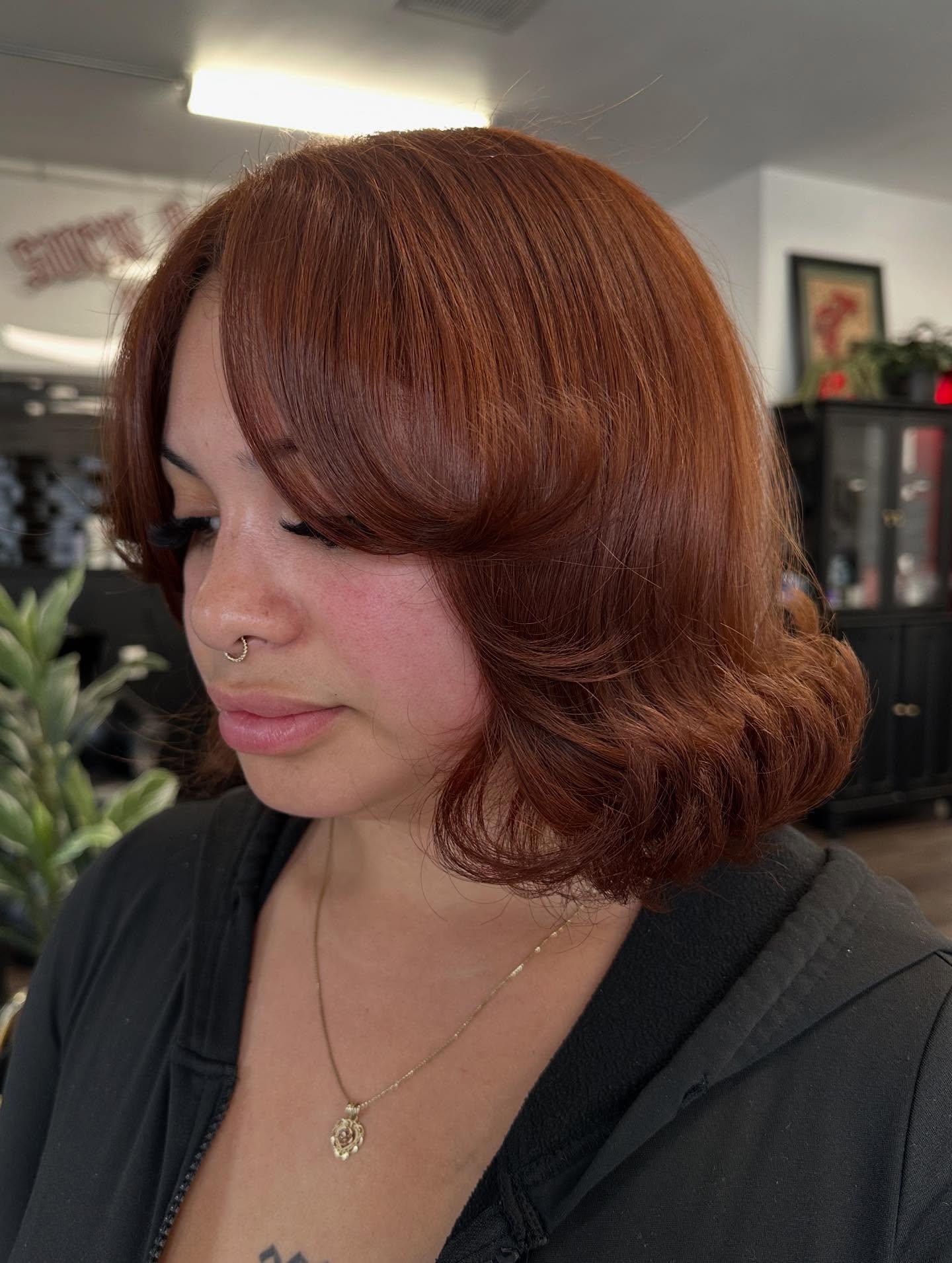 Elegant Layered Flip Bob with Soft Waves