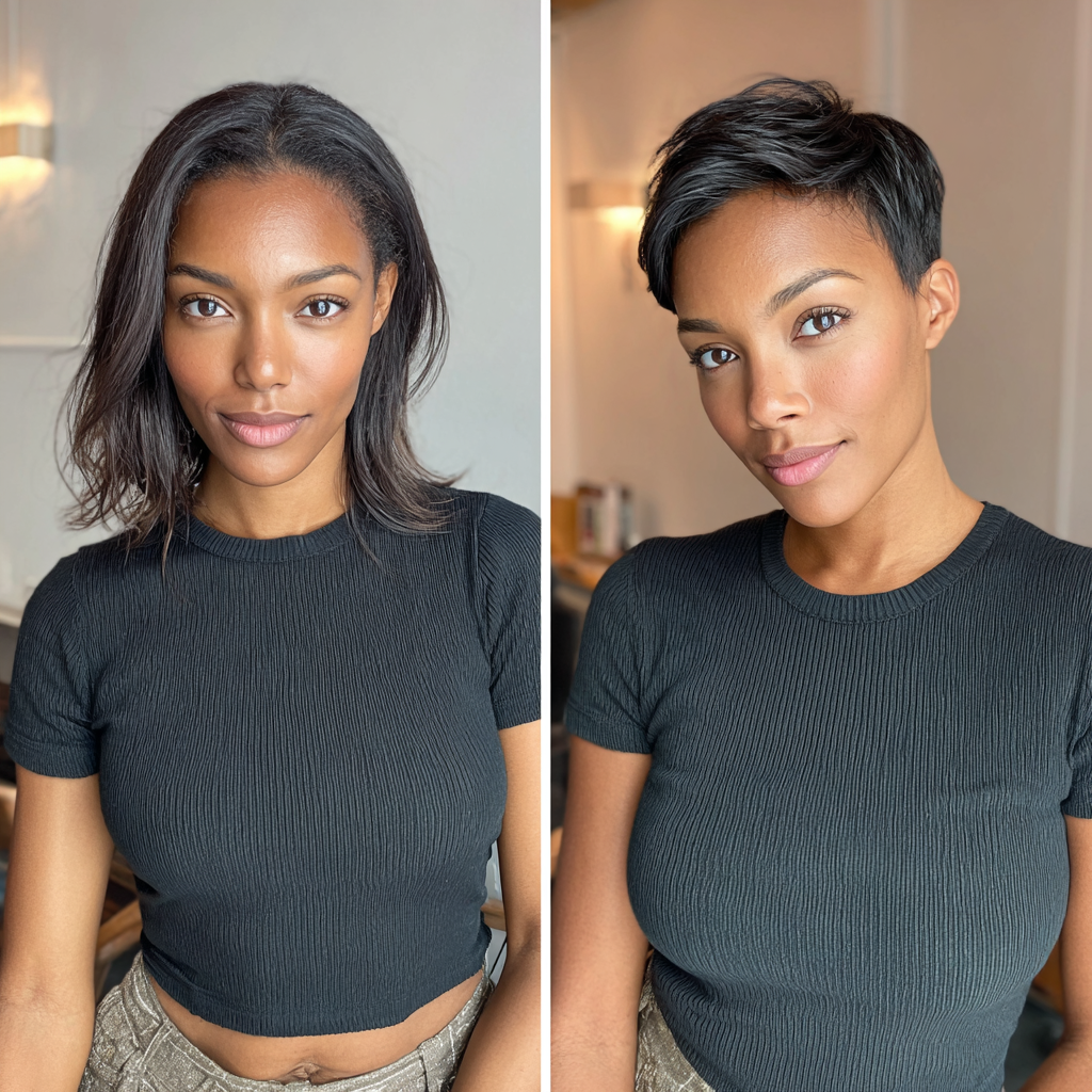 Stylish Textured Long Pixie Cut with Natural Waves