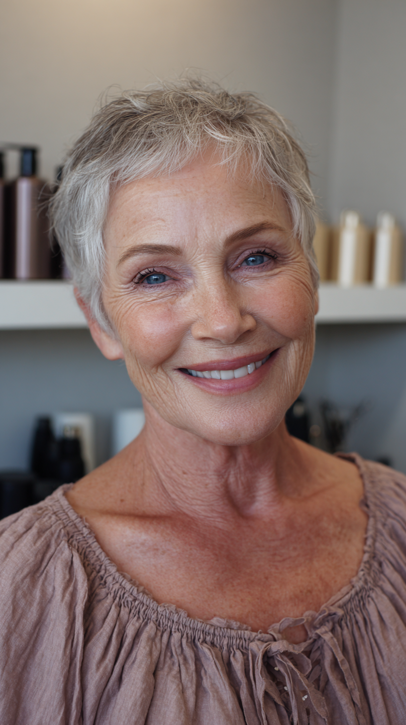Chic Textured Pixie Cut with Subtle Layers