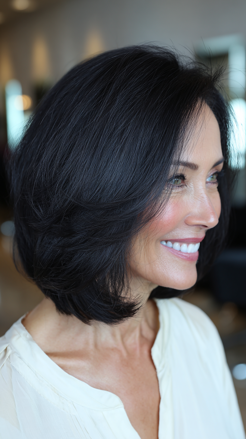 Chic Layered Lob with Soft Volume and Face-Framing Layers