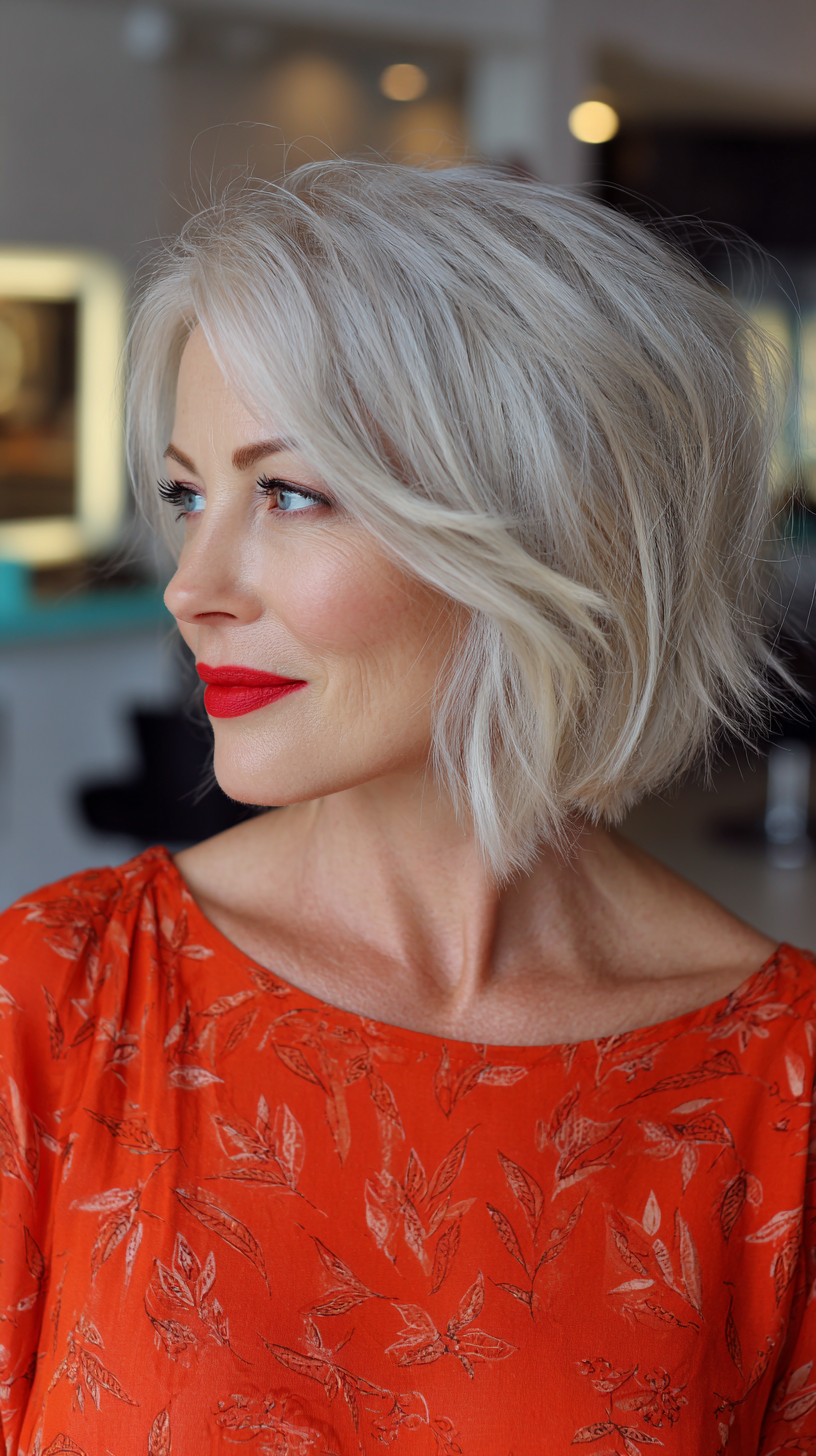 Chic Textured Bob with Soft Waves