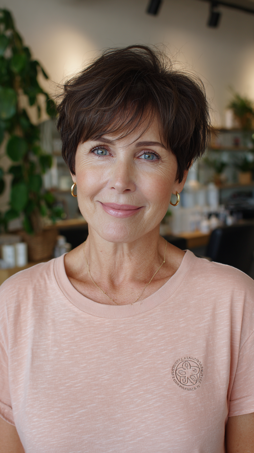 Chic Textured Pixie Cut with Subtle Layers