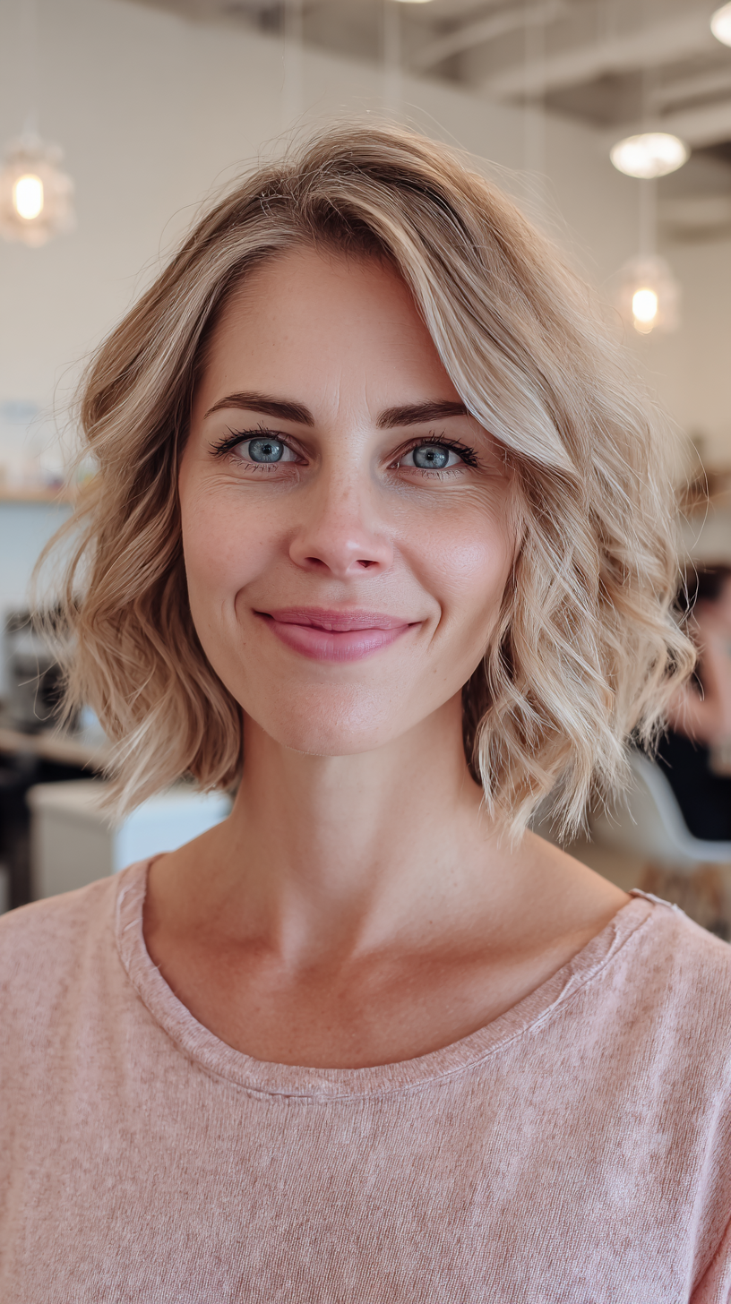 Effortlessly Chic Beachy Waves with Soft Layers