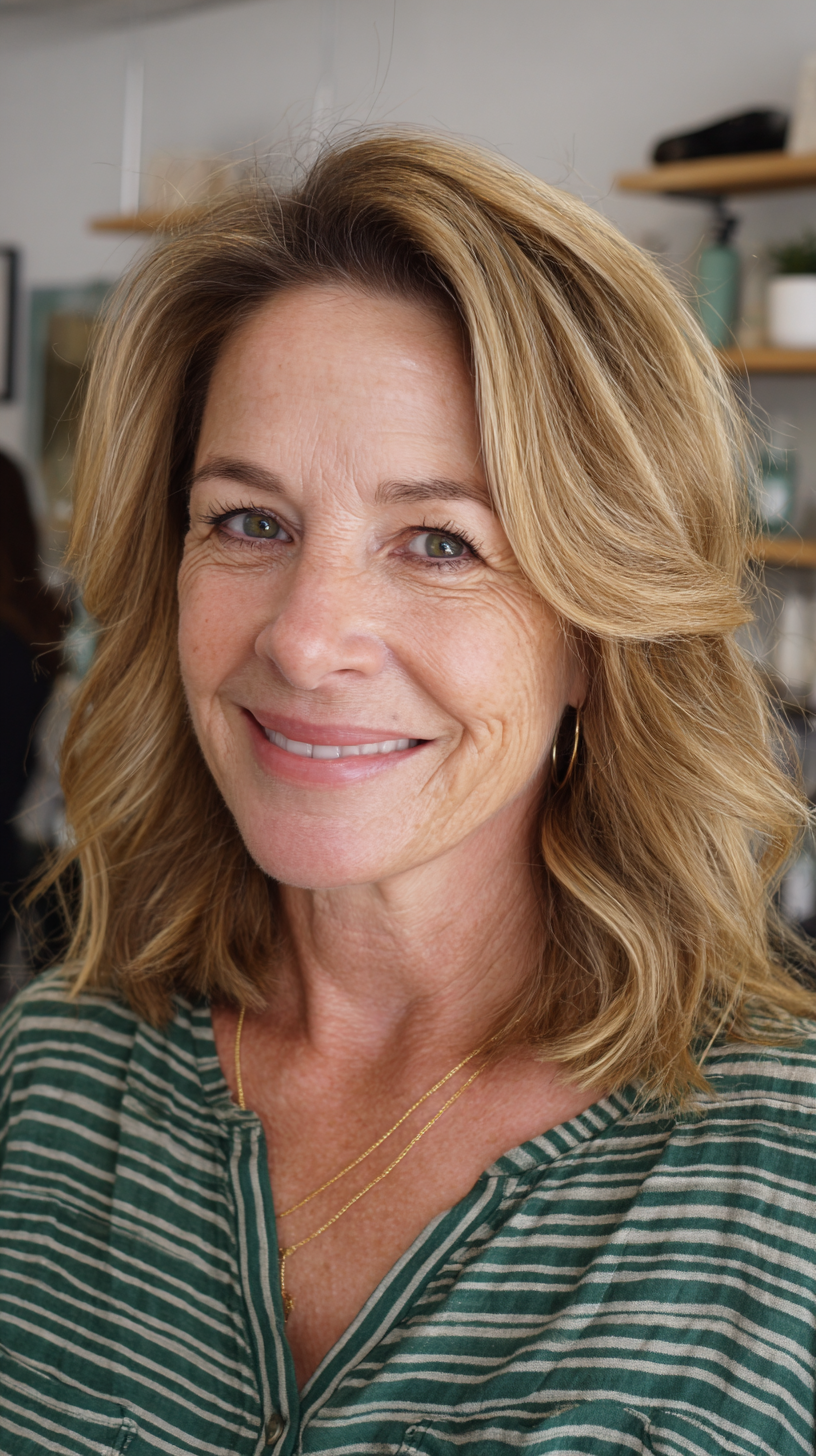 Elegant Softly Layered Cut with Subtle Highlights