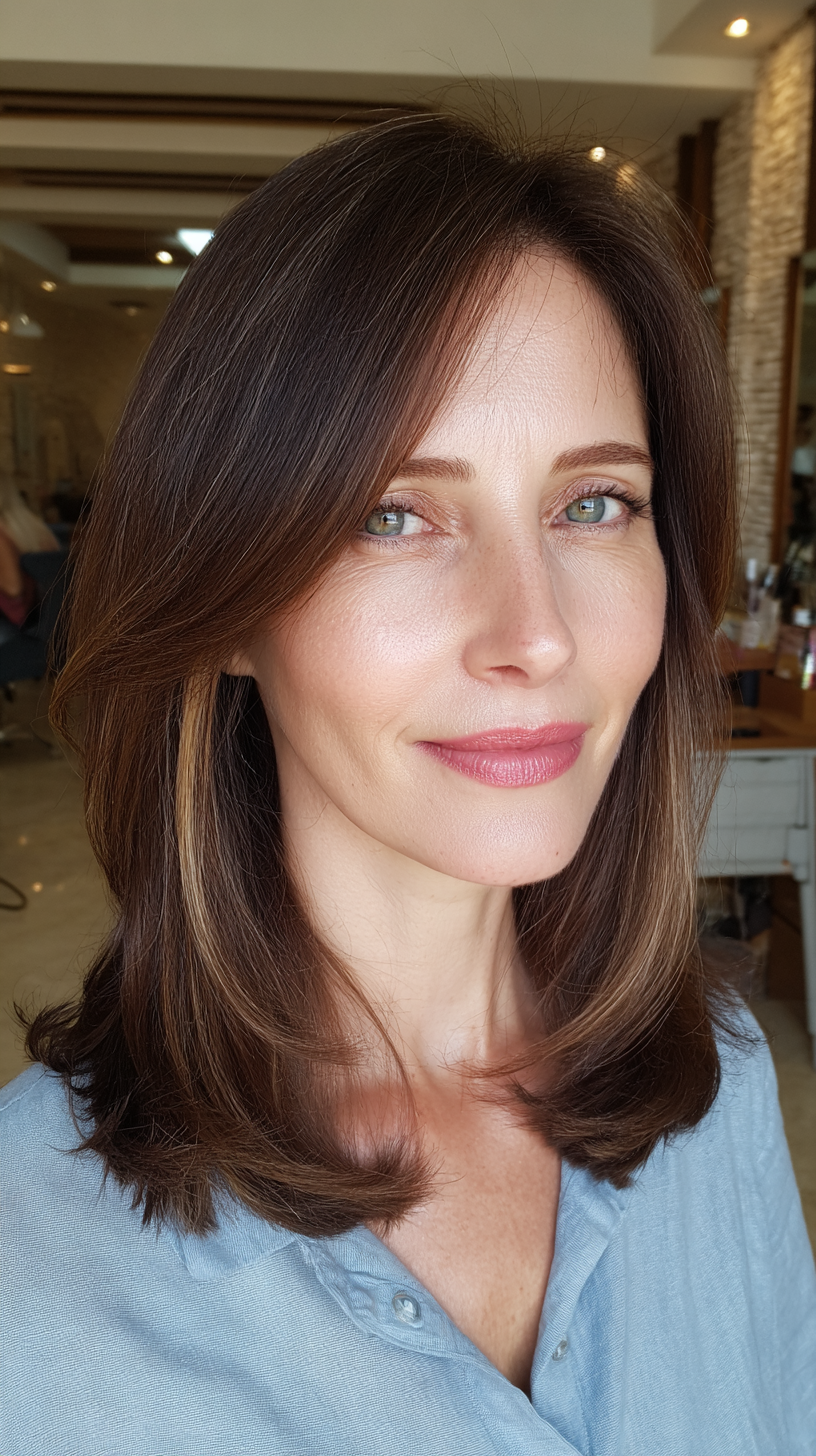 Modern Soft Layered Cut with Subtle Highlights