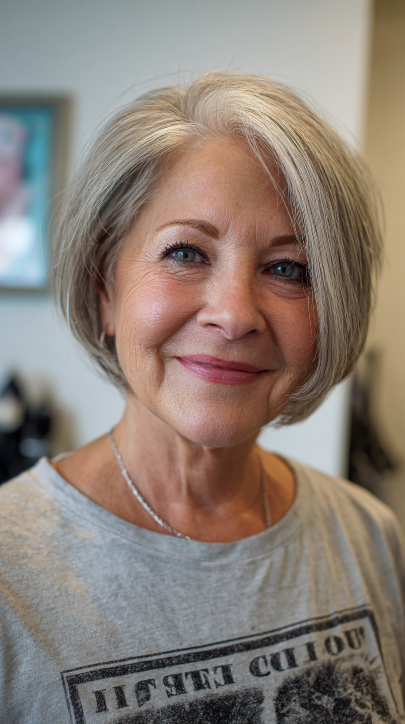 Modern Textured Bob with Subtle Highlights