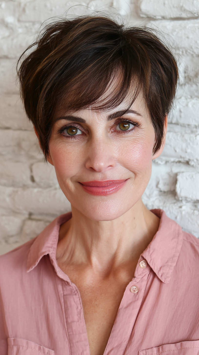 Modern Textured Pixie Cut with Subtle Highlights