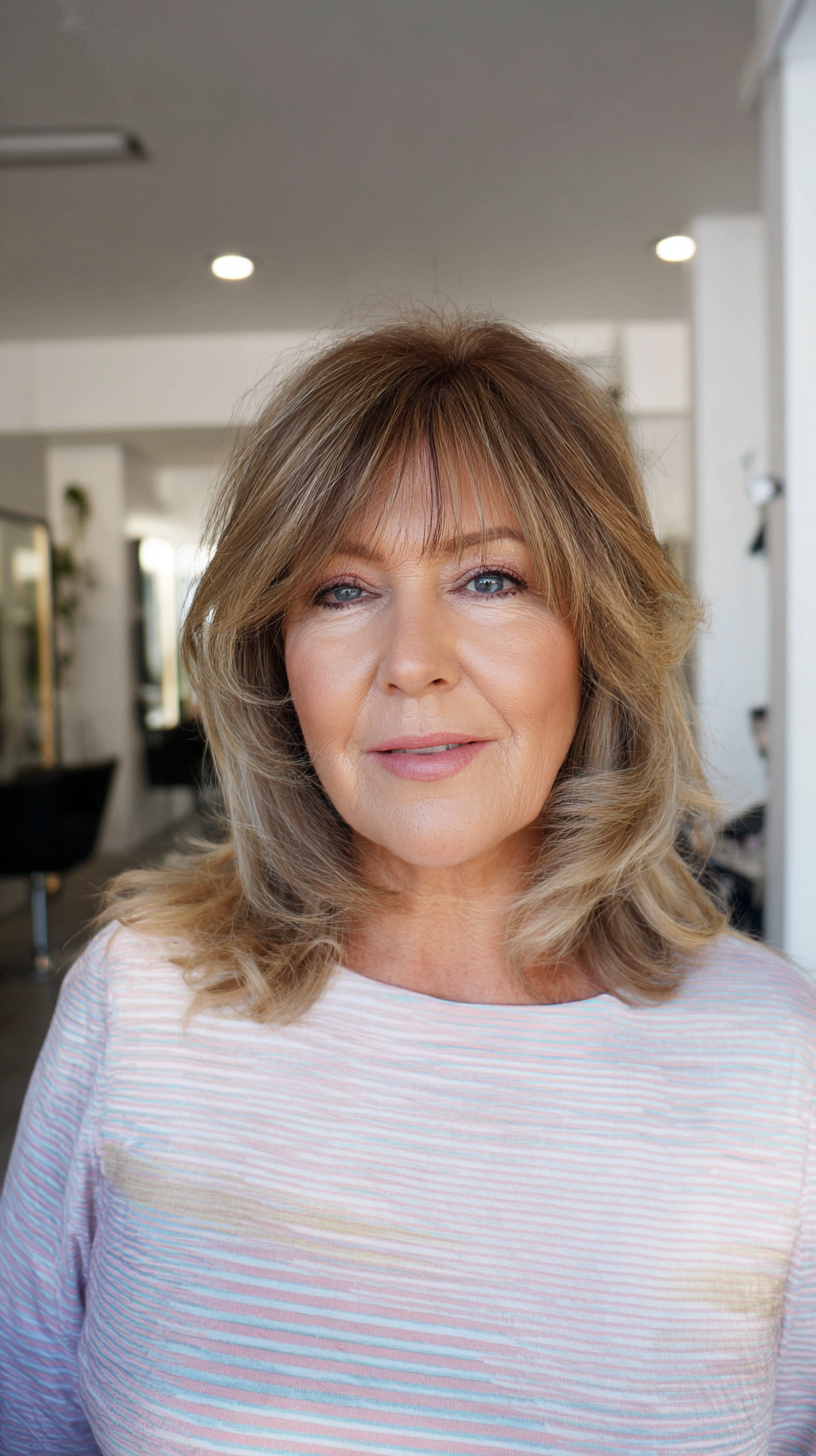 Softly Layered Blonde Cut with Gentle Movement
