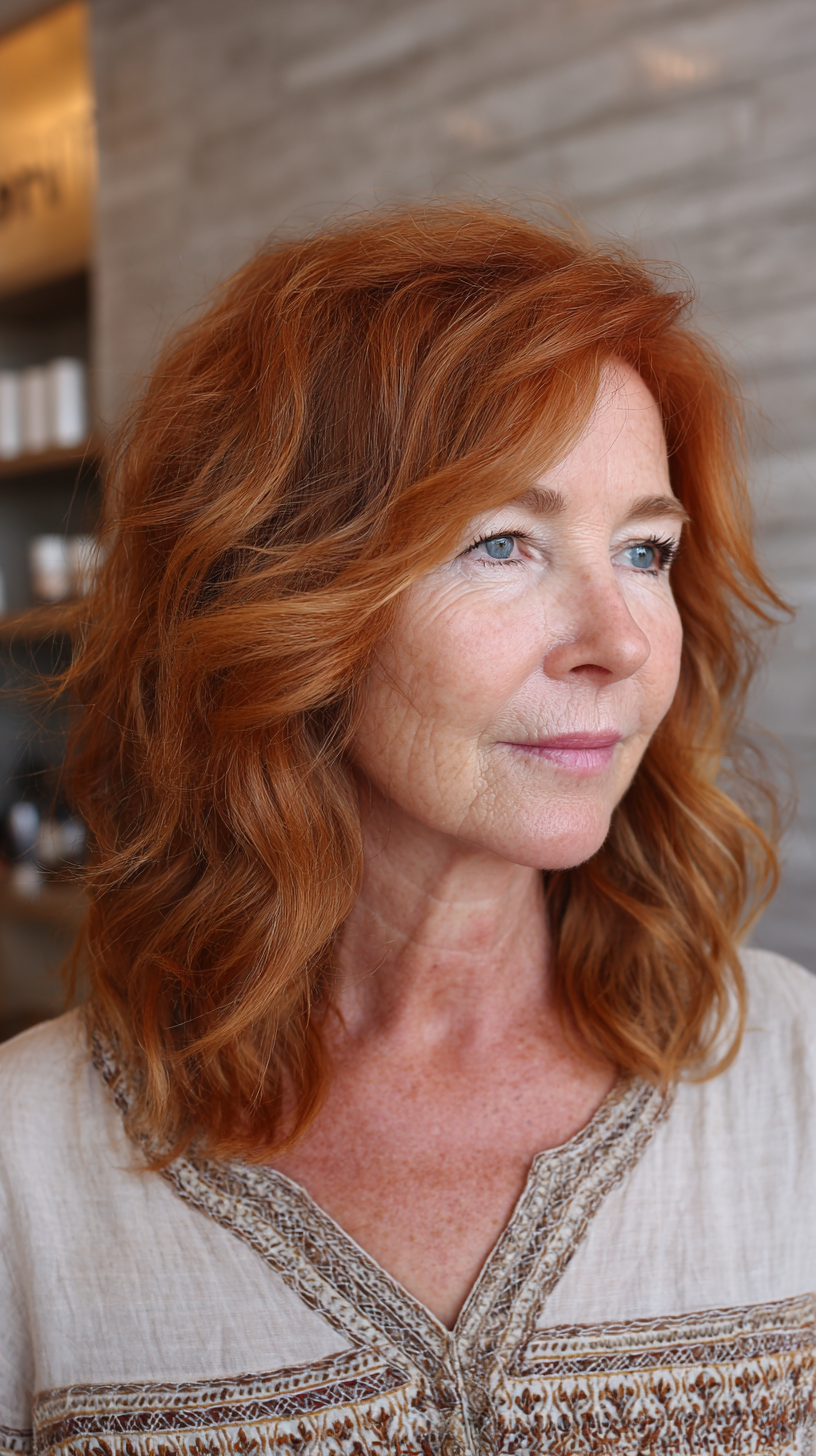 Textured Copper Waves with Soft Layers