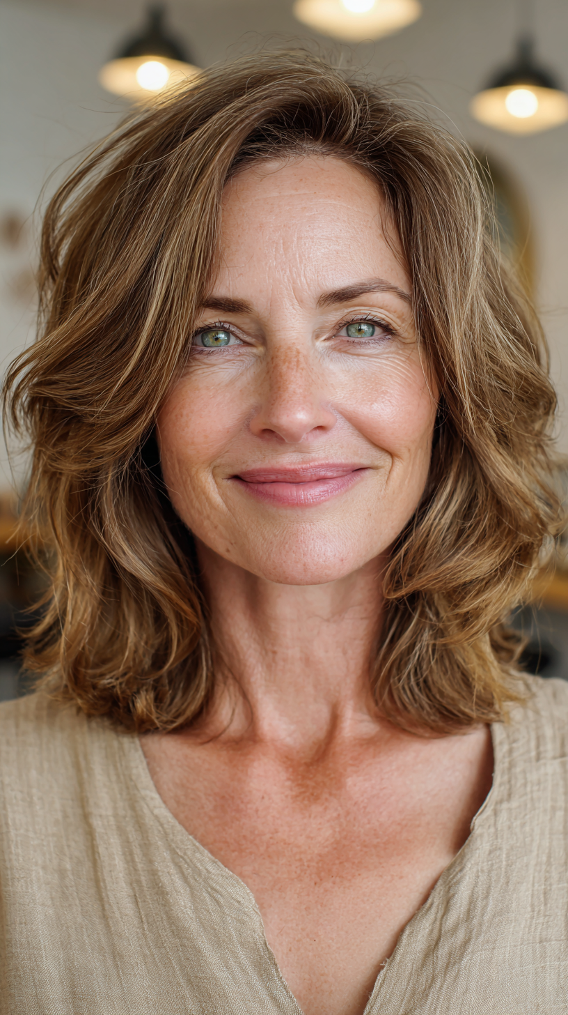 Textured Layered Lob with Soft Natural Movement