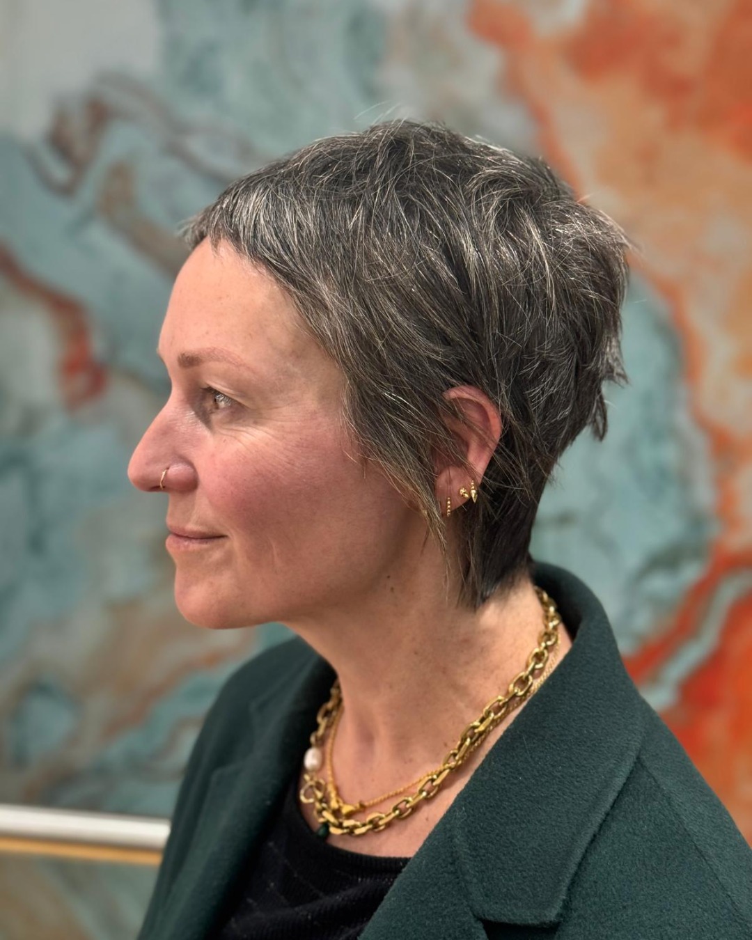 Edgy Textured Pixie Cut for Women Over 60