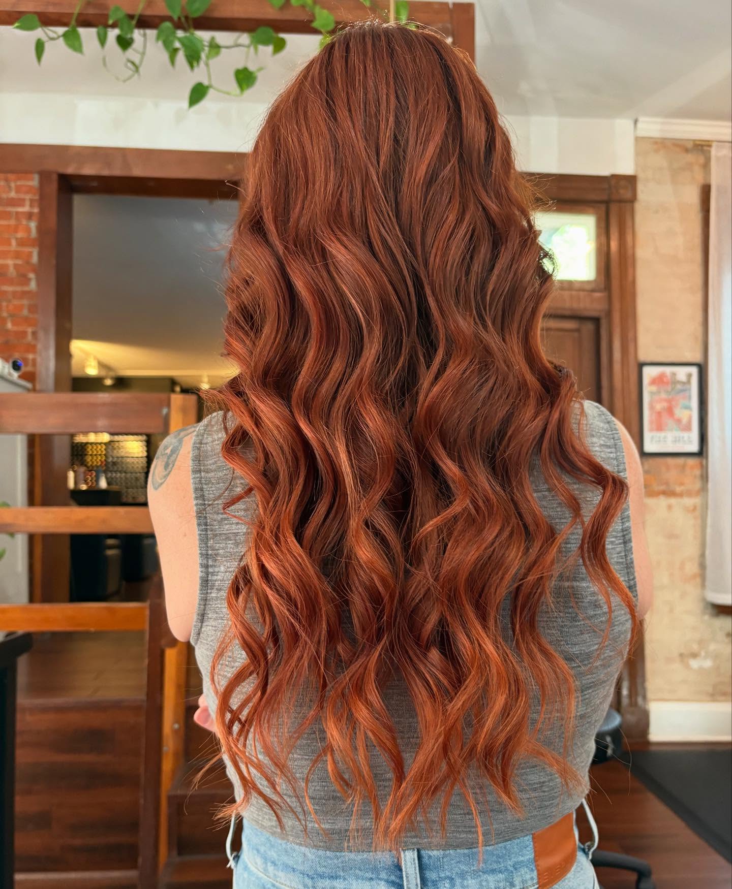 Radiant Fiery Copper Waves with Soft Texture