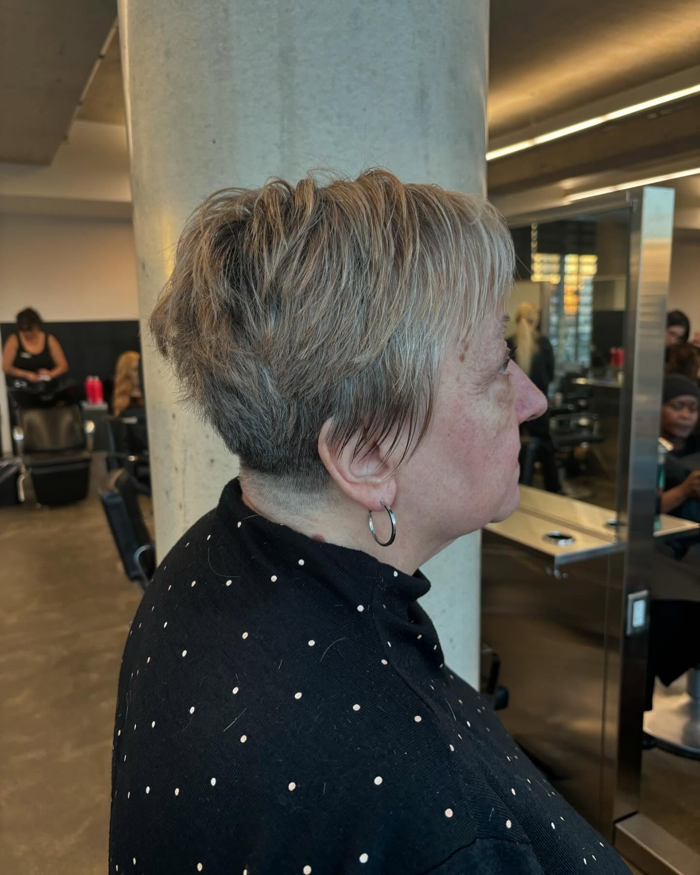 Textured Short Pixie Cut with Subtle Highlights