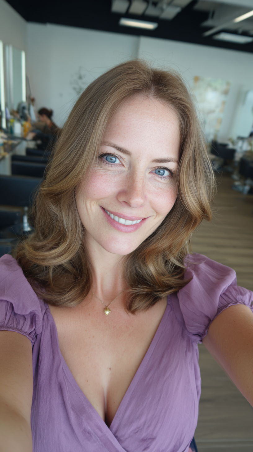 Chic Soft Blonde Waves with Subtle Layering