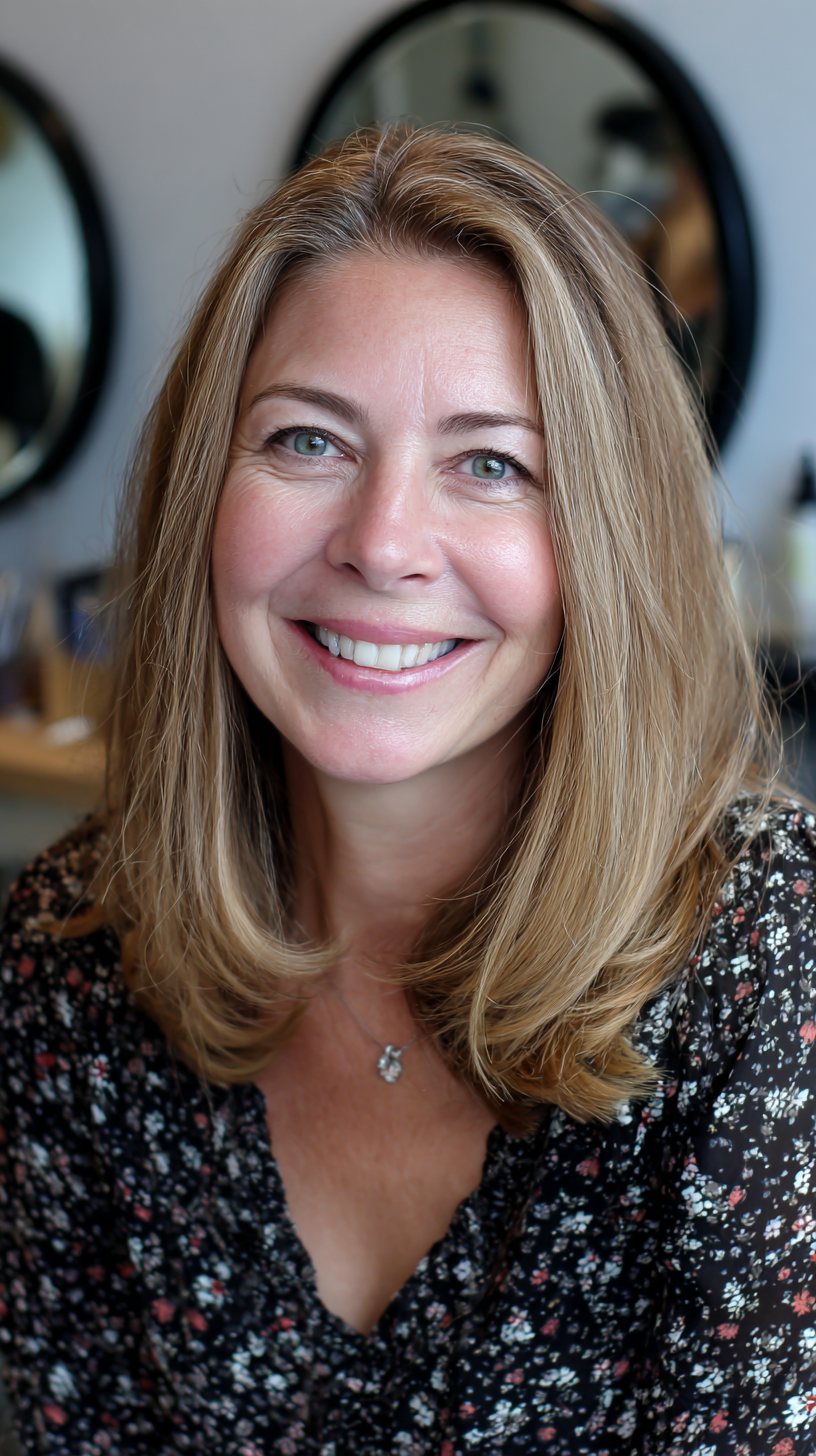 Classic Shoulder-Length Blonde Cut with Subtle Layers